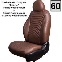 Чехлы Премиум Экокожа Байрон Президент|Жук на KIA Seltos c 2020+